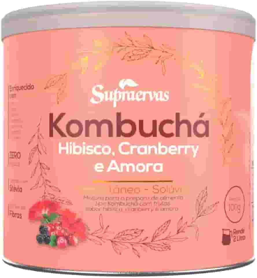 Kombuchá Hibiscus, Cranberry e Amora 200 g Supra Ervas