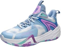 Tênis de basquete feminino, moderno, de cano alto, atlético, leve, vôlei, caminhada, corrida, esportes ao ar livre, Azul, 35