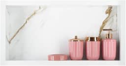 Nicho Em Porcelanato Polido P/Banheiro Calacata 62 x 31 x 11 cm