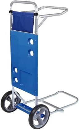 Mor - Carrinho de Praia em Alumínio com Avanço para Caixa Térmica Azul