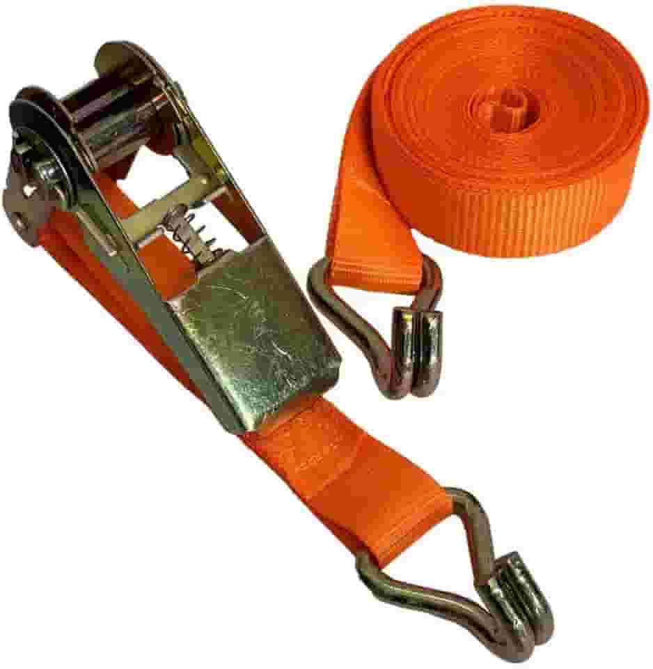 Cinta de Amarra��o com Catraca, 1,5m x 25mm, Capacidade 500Kg, Fita Refletiva, Gancho Refor�ado