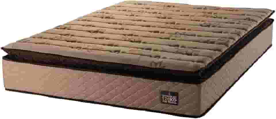 Colchão Casal Queen Espuma D33 Pillow Top Van Gogh Marrom Hellen - Suporta Até 120 Kg Por Pessoa (MARROM)