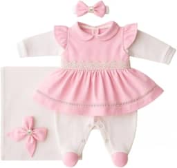 Saida Maternidade Menina Lavínia 05 Peças Roupas de Bebê