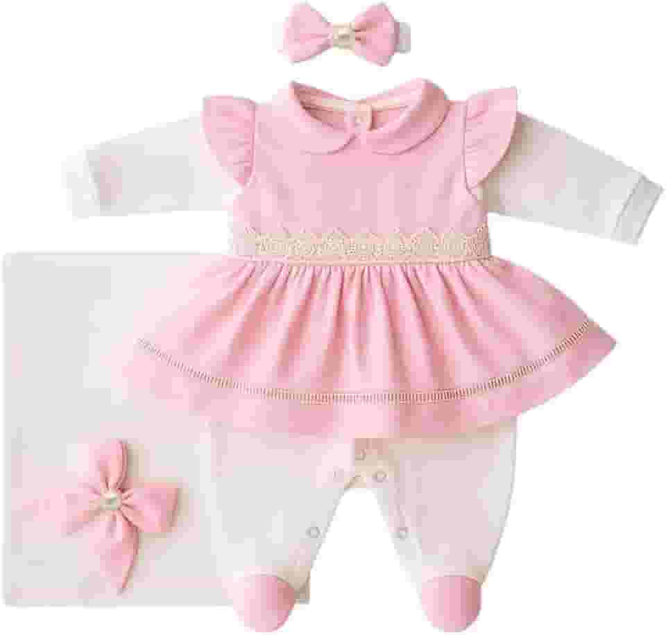 Saida Maternidade Menina Lavínia 05 Peças Roupas de Bebê