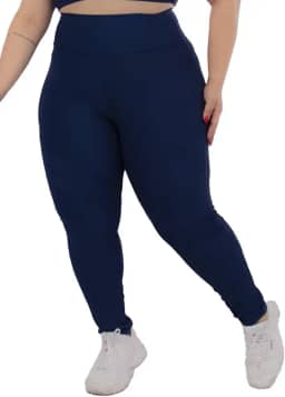Calça Legging Feminina Plus Size G1 G2 G3 G4 G5 G6 Suplex Costura Reforçada Donna Martins