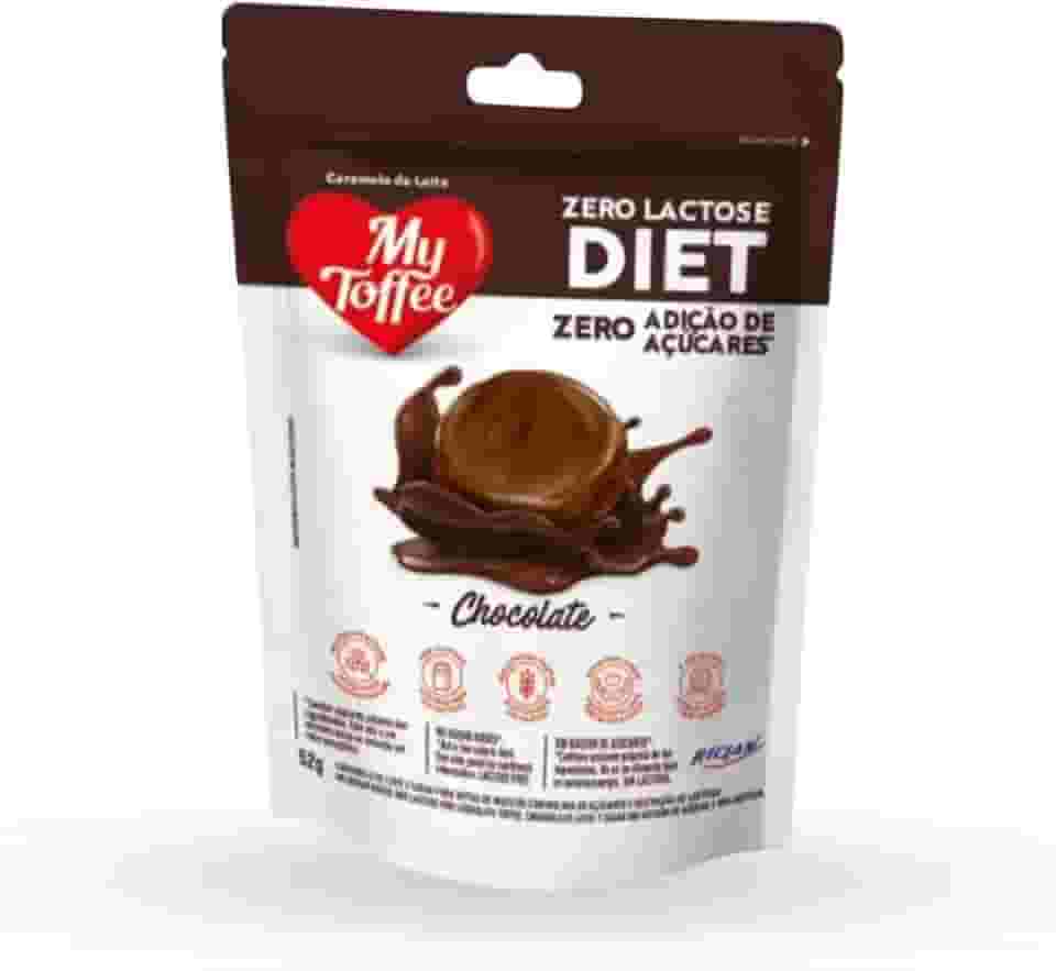 Caramelo My Toffee Zero Lactose Diet Chocolate Riclan 52g chocolate zero adição de açúcar