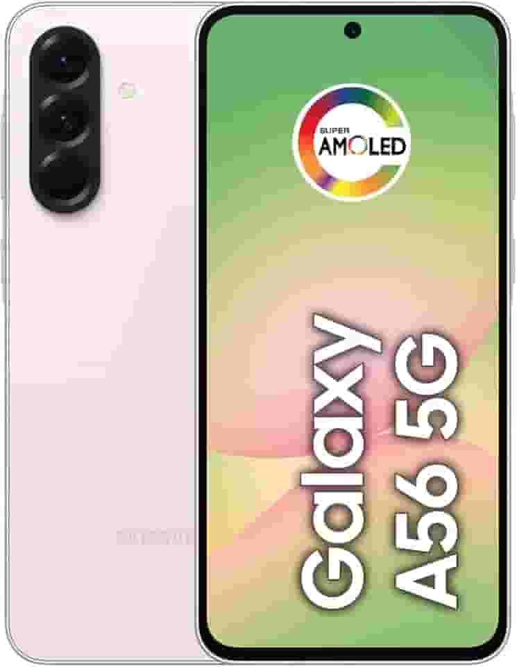 Smartphone Samsung Galaxy A56 5G 256GB, 8GB RAM, Câmera 50MP, IP67, Super AMOLED 6.7', Recursos AI, Rosa