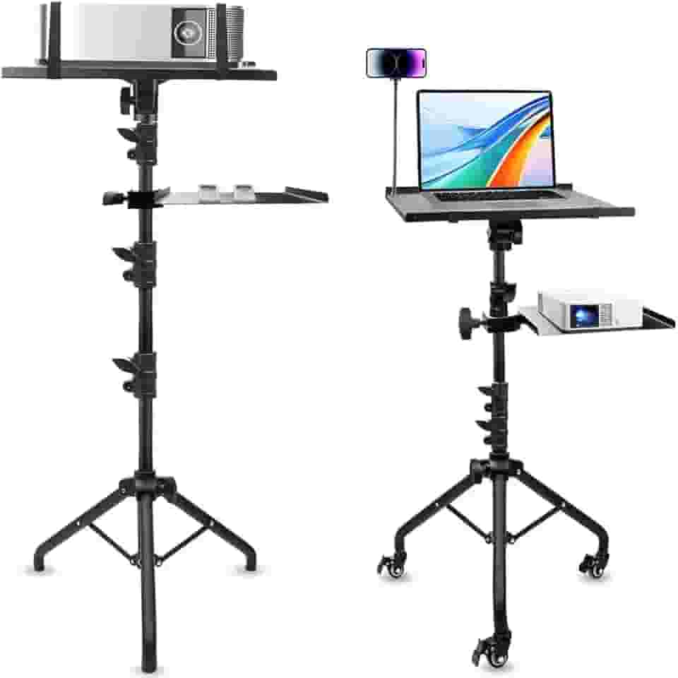 Tripé para Projetor, Altura Ajustável de 66 a 135 cm, Tripé Portátil para Laptop, Suporte de Tripé para Projetor Ajustável, Suporte para Projetor, Tripe para Projetor, Suporte para Notebook