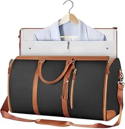 Bolsa Mala de Viagem Amidila Conversível 2 em 1 Para Transporte de Roupas Multifuncional Impermeável Cor Preto