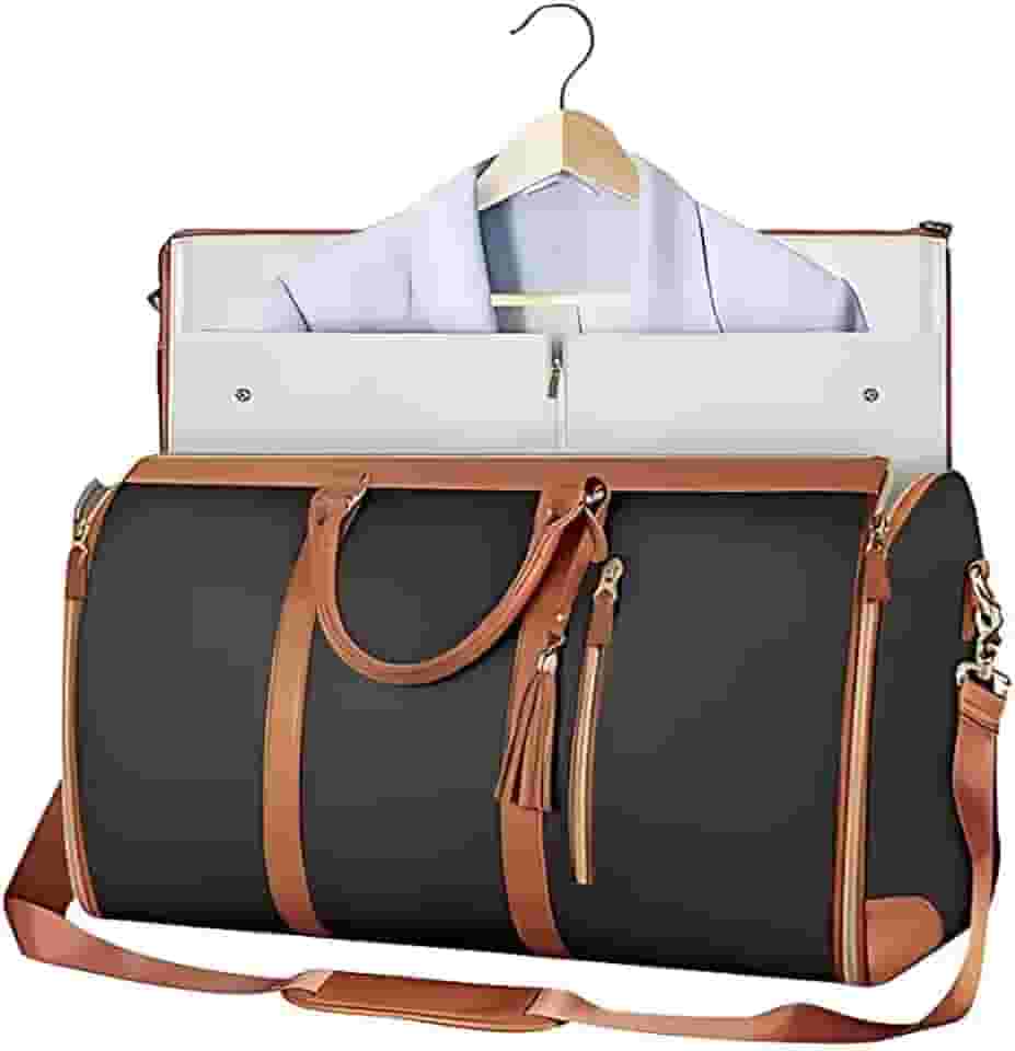 Bolsa Mala de Viagem Amidila Conversível 2 em 1 Para Transporte de Roupas Multifuncional Impermeável Cor Preto