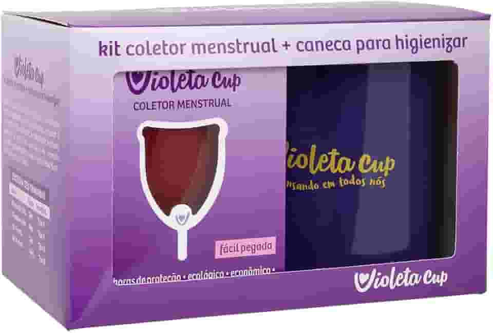 Violeta Cup Kit Coletor Menstrual B Vermelho + Caneca Higienizadora Vermelho Tipo B Mulheres Com Até 29 Anos E Sem Filhos E/Ou Com Colo Do Útero De Altura Baixa