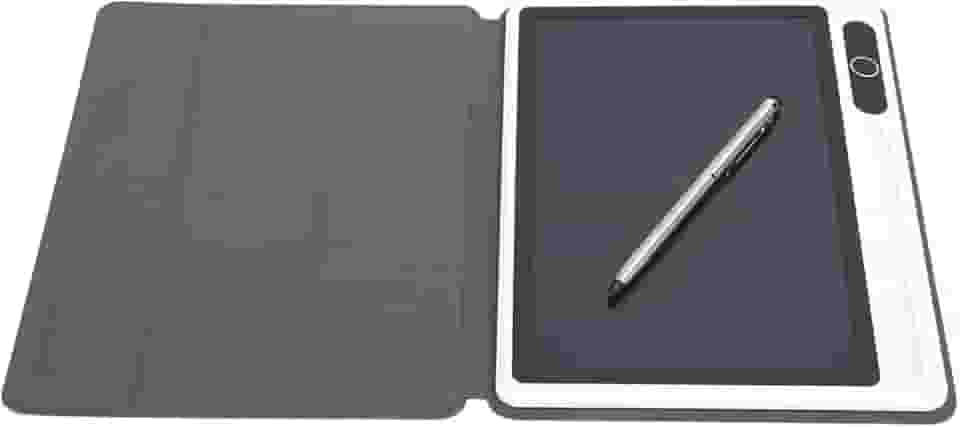 Tablet, Tablet de Escrita Eletrônico Baixo Consumo de Energia Bloco de Notas de 25,4 cm com Capa de Couro para Acadêmicos para Reuniões de Trabalho para Trabalhadores (Preto (com Capa de Couro))