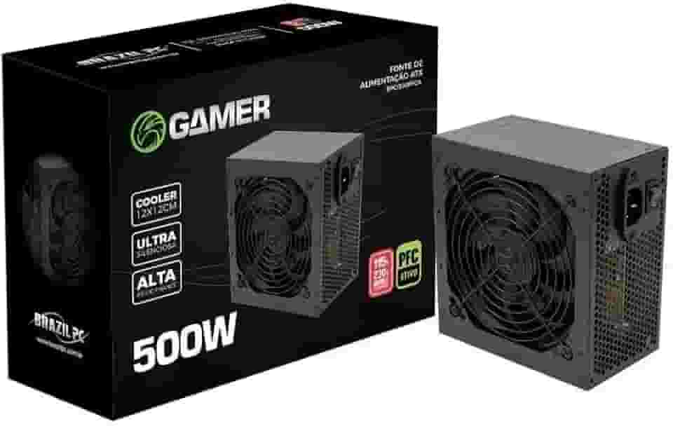 Fonte Atx 500w Pfc Ativo Automática Brazilpc