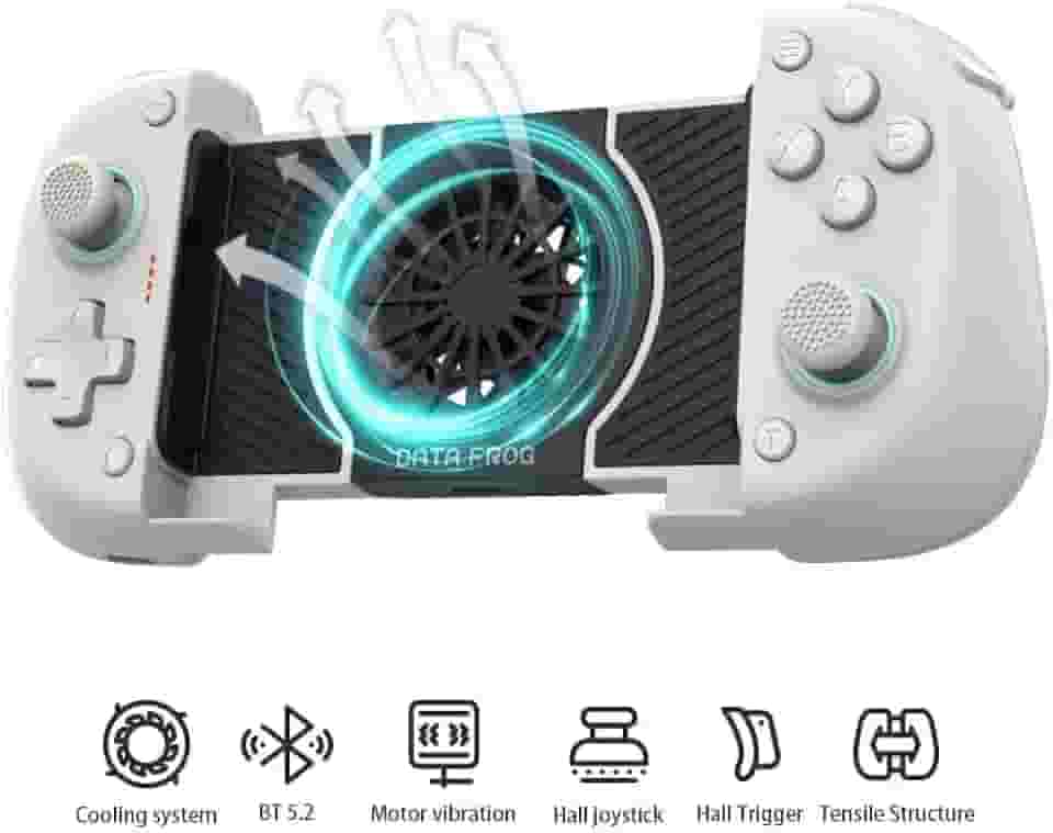 Controle gamepad Data Frog X3 com com resfriamento, Hall Efect, Android, PC