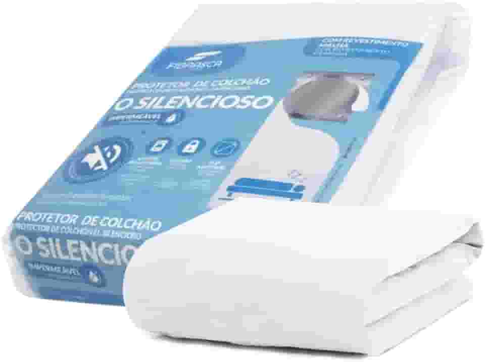 Fibrasca Protetor de Colchão Impermeável O SILENCIOSO – King 193 x 203, branco