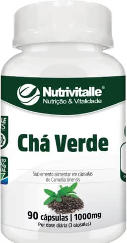 Chá Verde Capsula 1000mg 90 Cápsulas Nutrivitalle