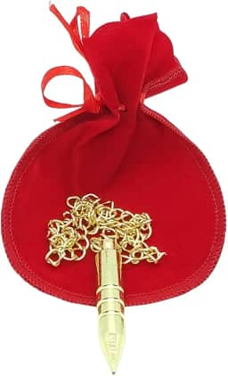 Pêndulo de aço Dourado Radiestesia e Radiônica Obter Respostas