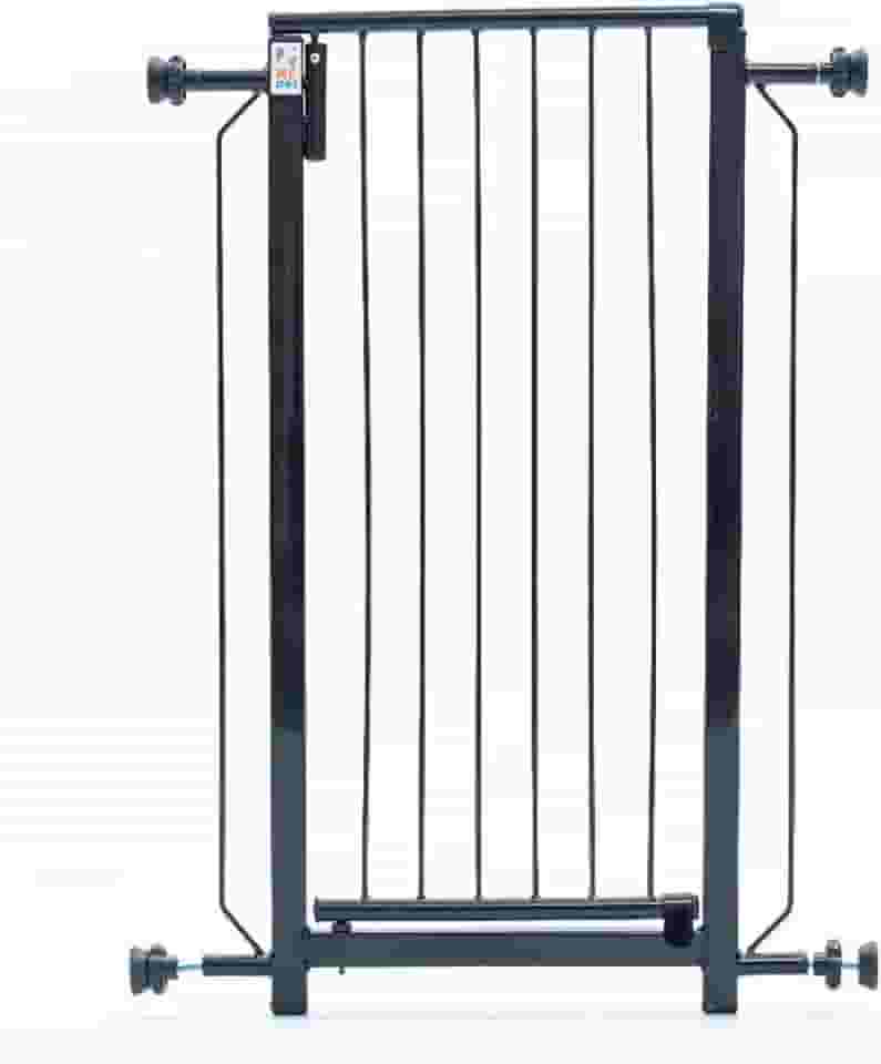 Portão Grade Proteção Para Cães Studio Flat Porta Vão 60cm Preto NF Pet Modelo Clássico Limitar Espaço Escada Segurança