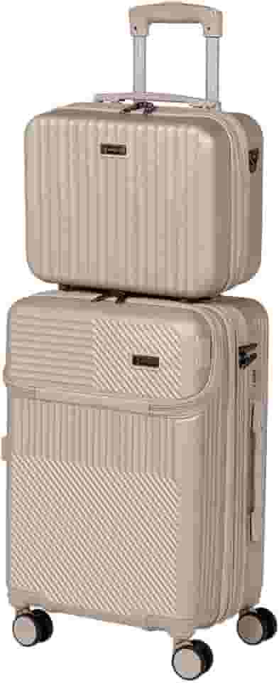 Mala Viagem Bordo Mão Frasqueira Kit 10kg Abs Expansiva Anac (Dourado)