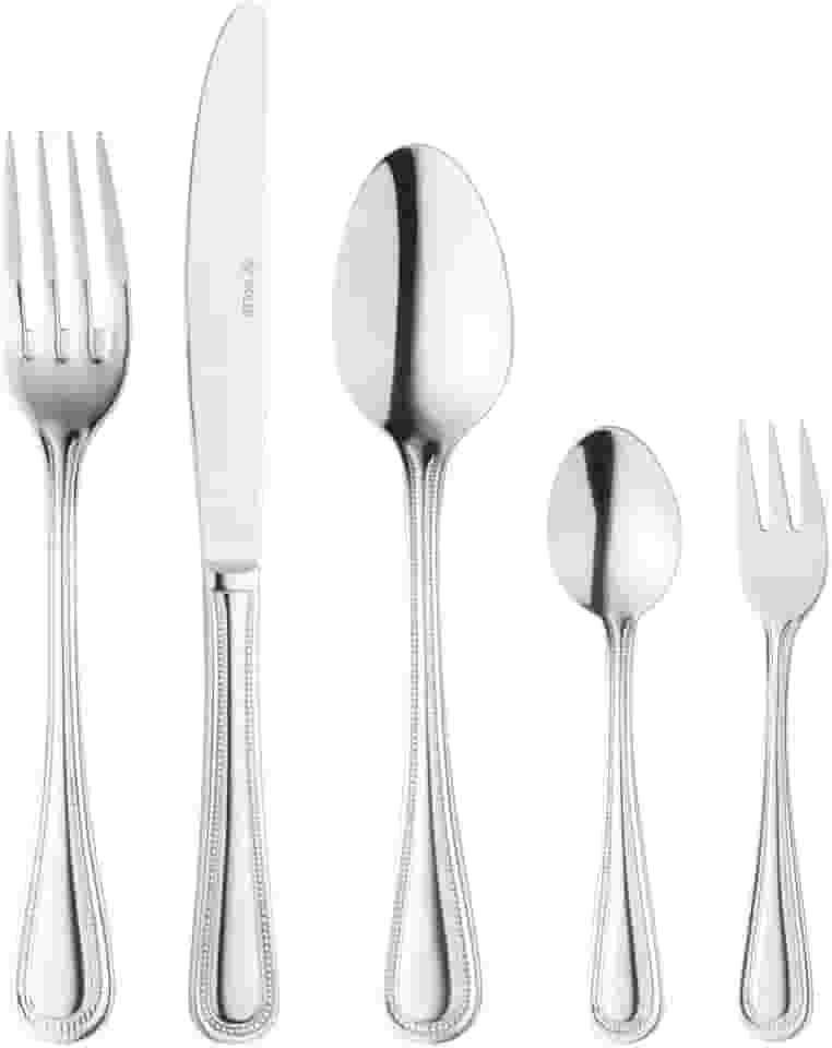 WOLFF Faqueiro de Aço Inox Pérola 30 Peças - Jogos de Talheres - Mesa Posta - Utensílios de Cozinha, Enxoval, Casamento, Decoração