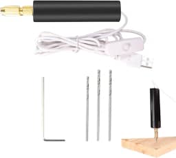 furadeira elétrica, furadeira manual pequena - Broca artesanal furadeira manual,Chave de fenda elétrica recarregável usb, broca pequena conjunto para escultura artesanal