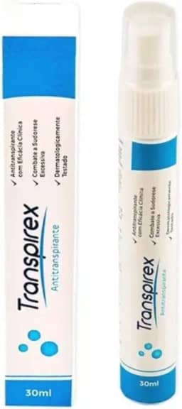 Desodorante Transpirex 30ml para corpo Antitranspirante, Inodor