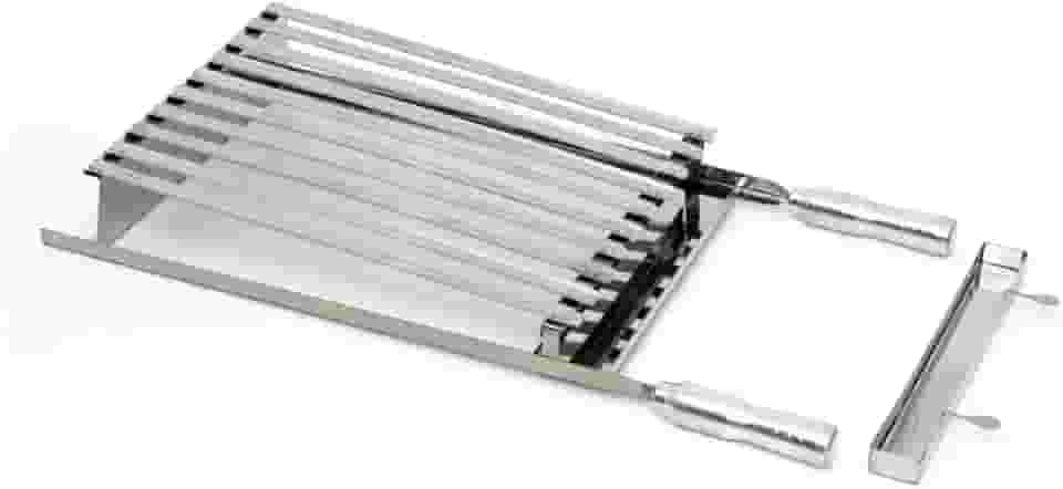 Grelha Churrasco Parrilla Argentina Inox e Cabo Metálico 30x40cm