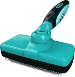 Escova Autolimpante para Cães e Gatos – Controle Total de Queda, Antienrosco, Pelos Curto ou Longo