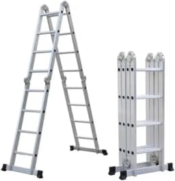 Escada Articulada de Alumínio 16 Degraus 4,70 Metros de Altura