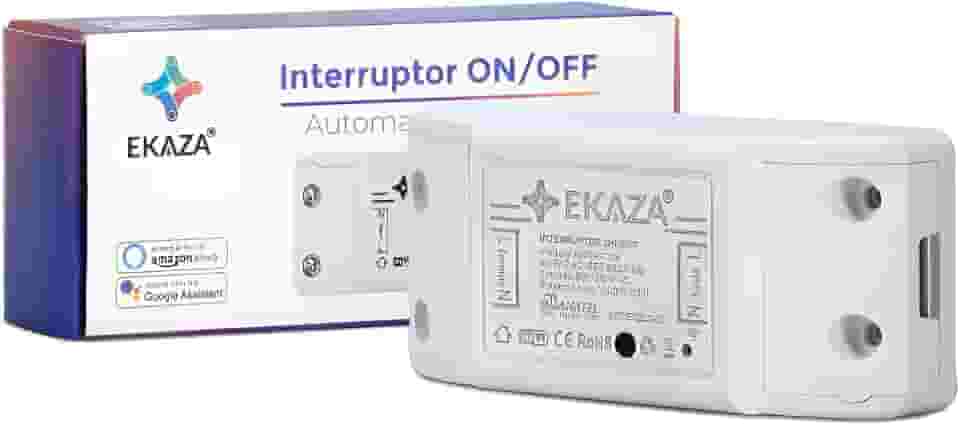 Interruptor Rele Wi-Fi Inteligente Ekaza EKNH-T106 Bivolt, Automação Residencial Compatível com Alexa, Google Home, SmartLife