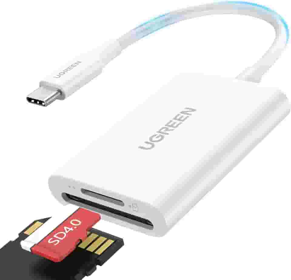 UGREEN Leitor de cartão SD USB C, 2 em 1, USB C, leitor de cartão micro SD, adaptador de leitor de cartão de memória, compatível com cartão SD/TF de alta velocidade de 170 MB/S para iPhone 15 16 Pro