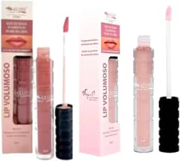 Max Love Lip Volumoso, Kit com 2 Gloss Labial com Ácido Hialurônico, Vitamina E e D-Pantenol, Efeito Translúcido e Brilhante