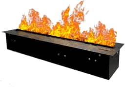 Lareira Decorativa Lareira elétrica atomizadora embutida com efeito de chama 3D e vapor água controle automático, temporizador remoto(Pequeno)