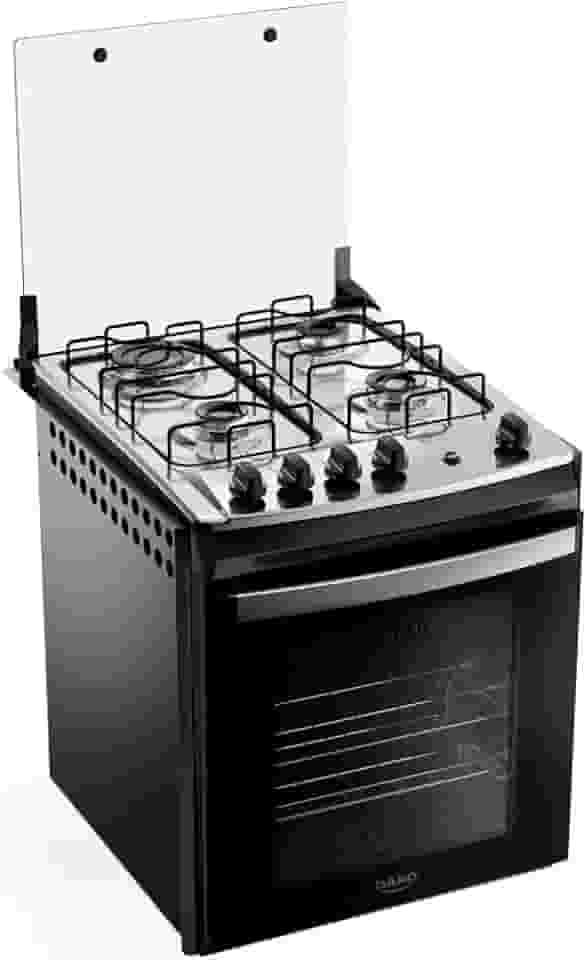 Fogão 4 Bocas Embutir Dako Supreme Mesa de Inox Preto Bivolt