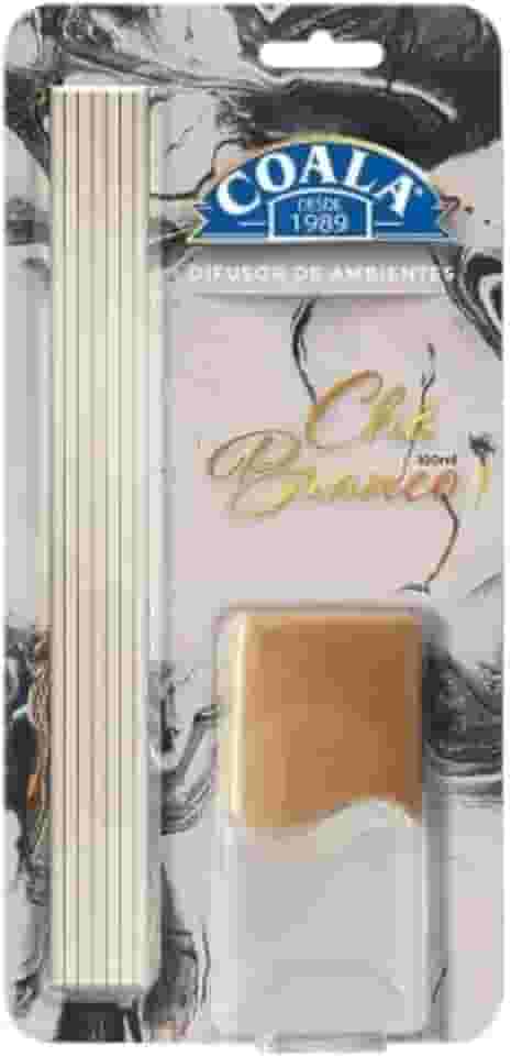 Difusor de Aromas Chá Branco Coala 100ml Com Varetas Ambiente Sala Quarto Banheiro Escritório Perfumador Decorativo Essência Floral Cítrico Duradouro