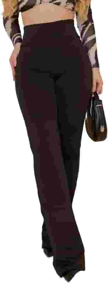 Calça Legging Flare Bailarina Leg Boca De Sino Cintura Alta