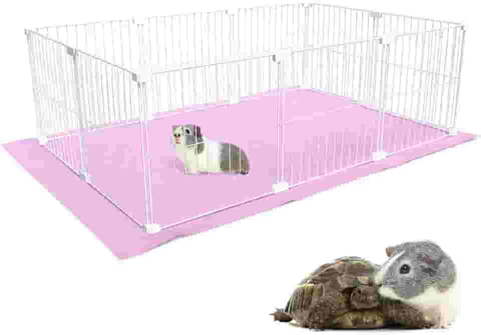 Cercado Aramado Pet Porquinho da Índia 60X90X30 cm Malha Fina Estreita Tartaruga Jabuti Preá Chinchila Cachorro Pequeno Porte Filhote com Soft Fêmea Tela Branca