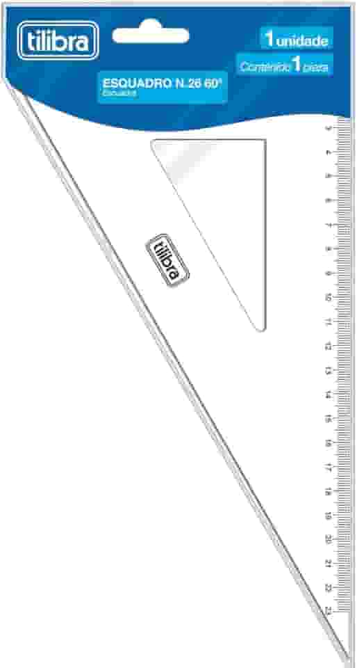 Tilibra - Esquadro Escolar Escaleno N.26 60° Académie, Transparente