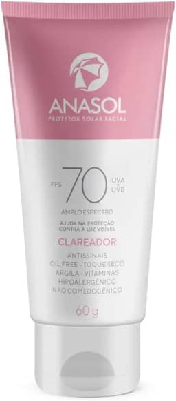 Anasol Protetor Solar Facial FPS 70 Clareador - 60 g