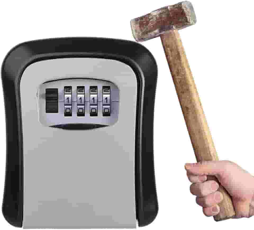 Cofre de Parede para Chaves com Senha – Caixa de Segurança Ideal para Airbnb, Casas de Veraneio e Locação Temporária