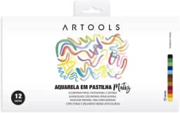 Aquarela em Pastilha Matiz ARTOOLS Estojo 12 Cores