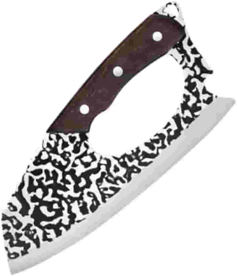 Cutelo Artesanal de Cozinha 23cm em Aço Inox – Faca Cutelo Profissional para Carne, Legumes e Churrasco