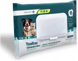 Toalhas Umedecidas Limpeza e Higiene Pet Cães e Gatos 50 Unidades
