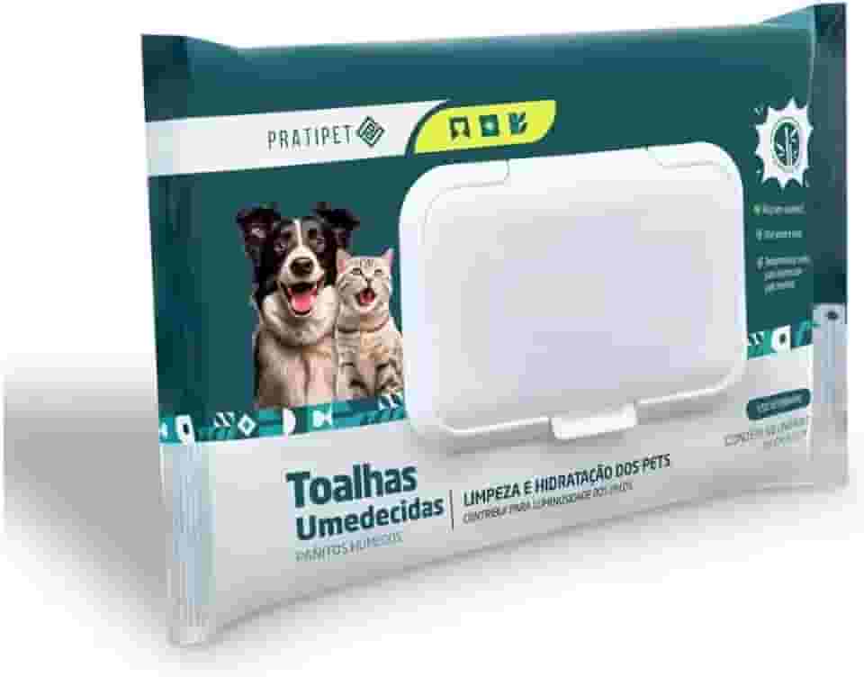 Toalhas Umedecidas Limpeza e Higiene Pet Cães e Gatos 50 Unidades