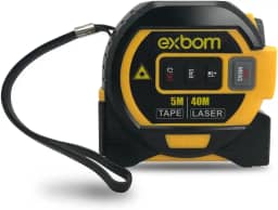 Trena Digital Exbom Com Visor Lcd Laser De Medição Até 40m Multifuncional 3 Em 1
