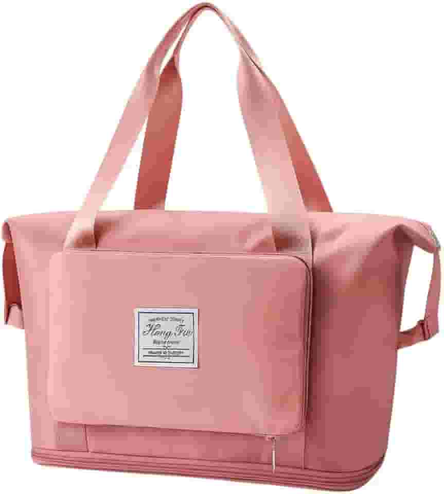 Bolsa Mala Dobrável Expansível e Impermeável Oxford – Ideal Academia e Viagem • Compartimento para Tênis/Roupas Molhadas • Alças Mão e Tiracolo Reforçadas