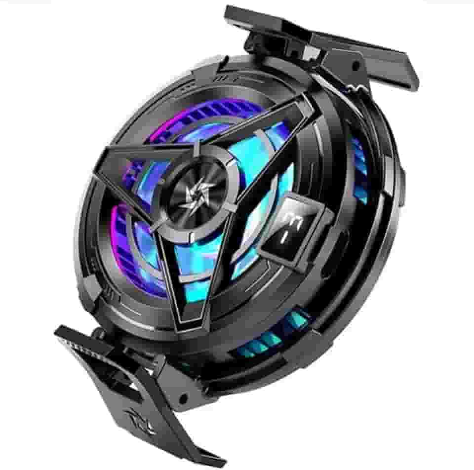 Cooler Gamer para Celular - Modelo SL-17 - RGB Magnético Resfriamento com Alumínio e LED (Android_Iphone)