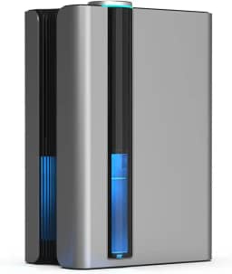 QBuen desumidificador de ar,Filtros reutilizáveis, 2400 ML, Com mangueira de drenagem, Luzes de atmosfera coloridas, adequado para salas de estar, armários, banheiros, porões, trailers