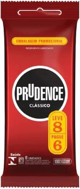 Prudence Preservativo Lubrificado Branco Pacote De 8