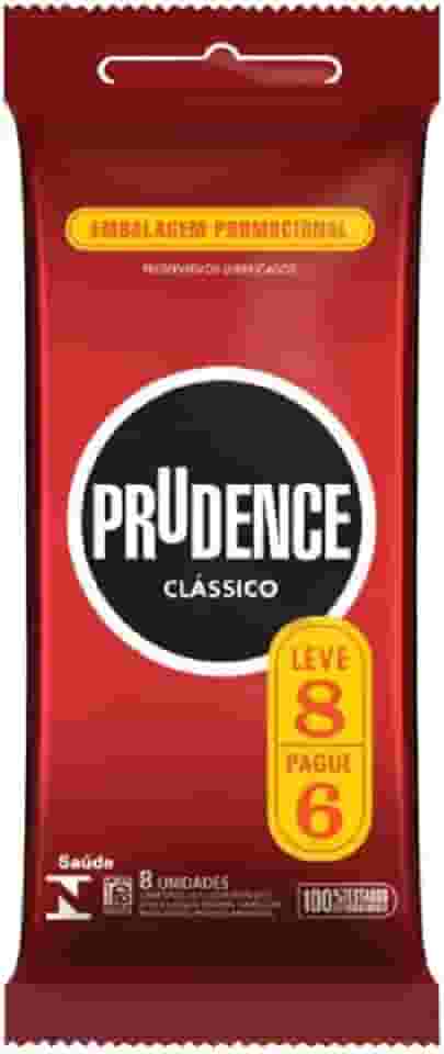 Prudence Preservativo Lubrificado Branco Pacote De 8